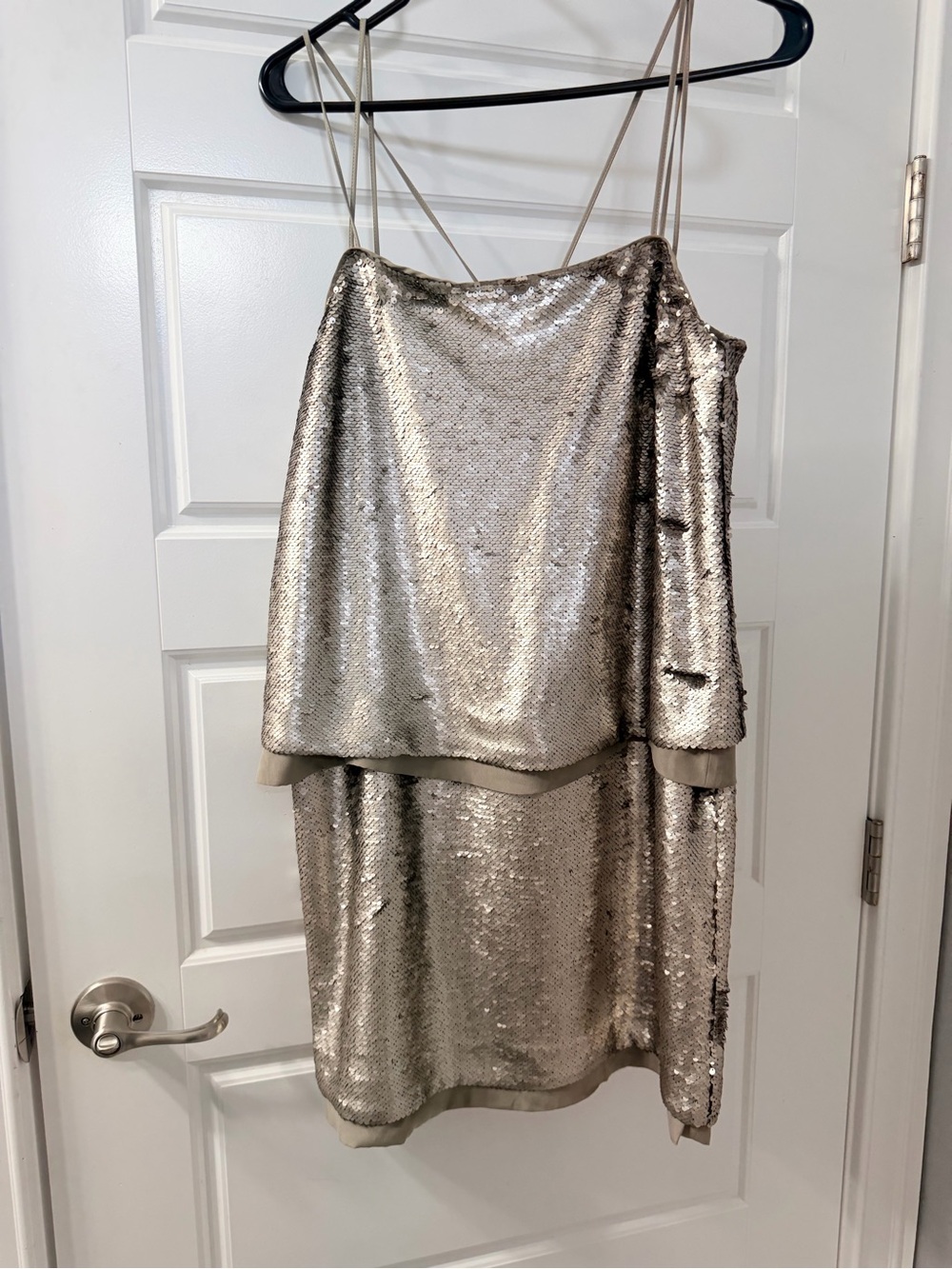 Banana Republic Gold Sequin Midi Dress